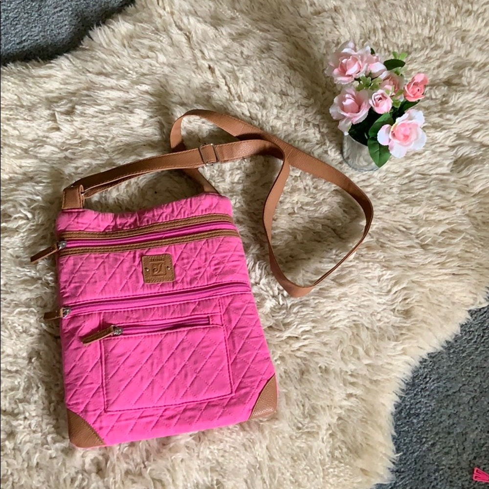 Pink cross body bag